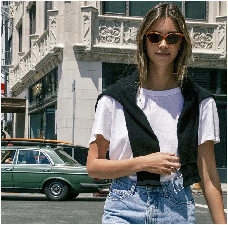cool summer streetwear 2026 Classic Tee and Denim With Editorial Energy