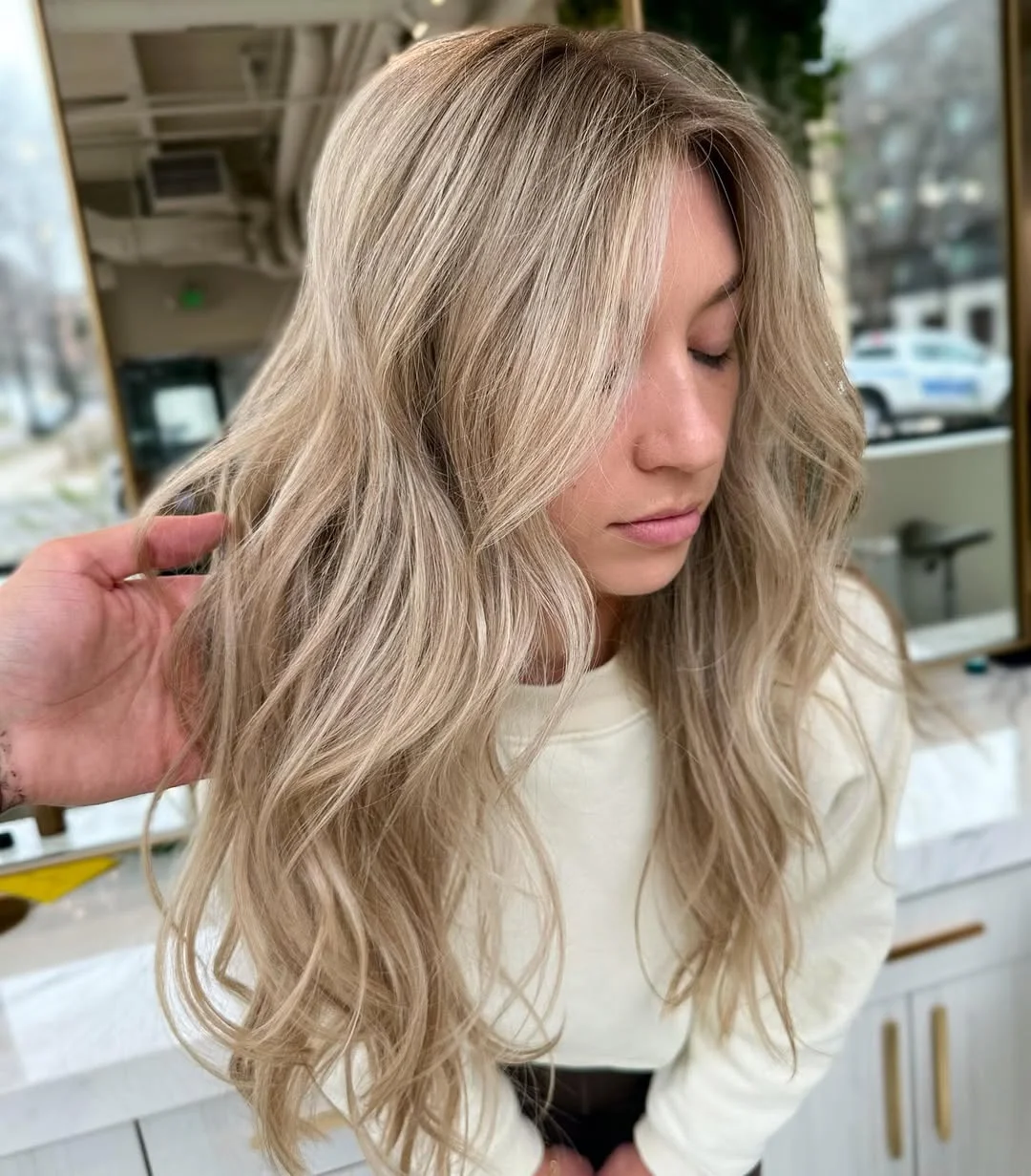 bright summer blonde hair color 2026 + Sandy Vanilla Layers With an Airy Front Glow
