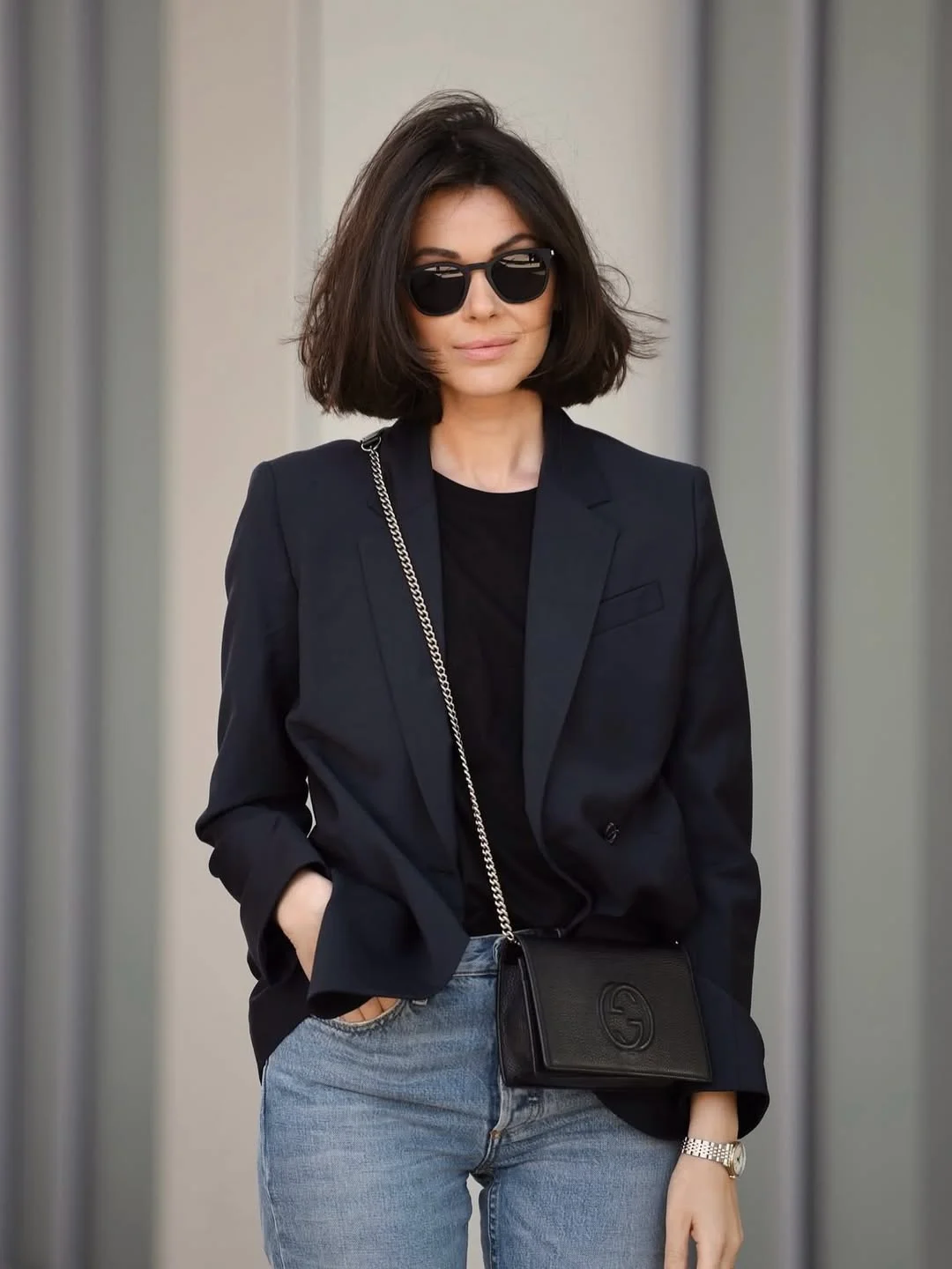 casual summer blazer outfits 2026 Black Blazer With Jeans For Minimal Summer City Style