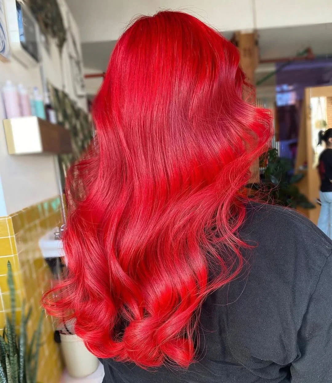 cherry summer red hair color 2026 + Electric Cherry Red With a High-Impact Finish