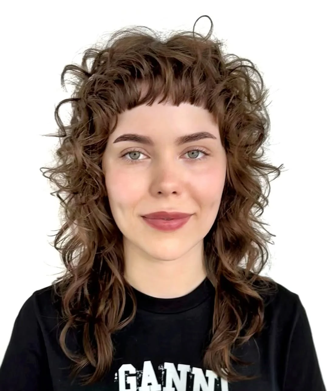 choppy summer haircuts for thin fine hair 2026 + Curly Choppy Shag With Tiny Fringe and Free Spirals