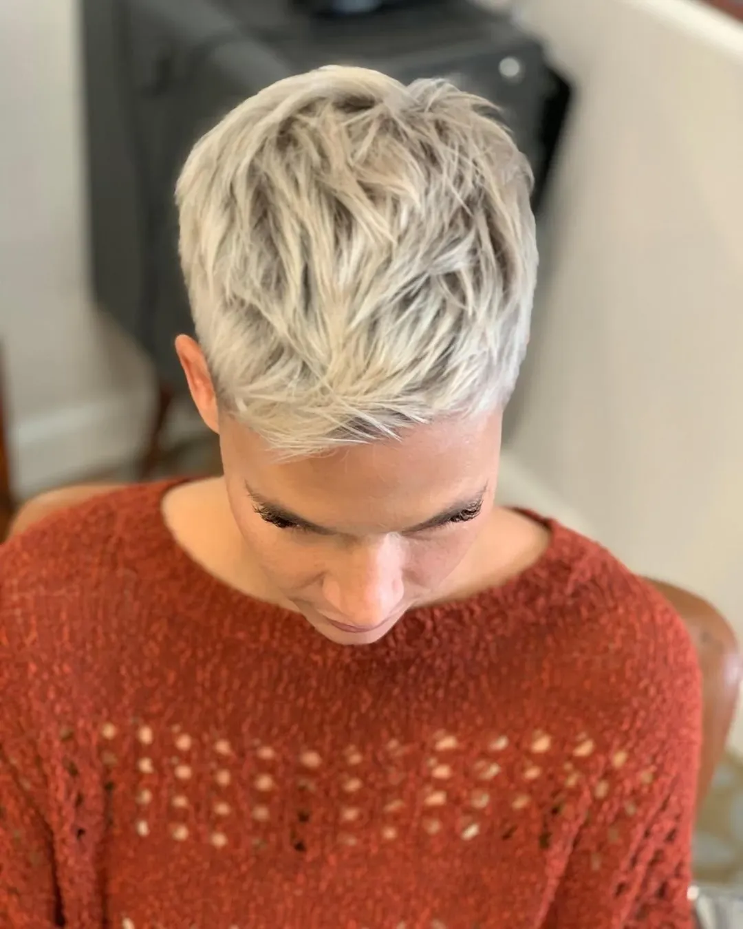 choppy summer haircuts for thin fine hair 2026 + Platinum Choppy Pixie With Soft Tousled Lift