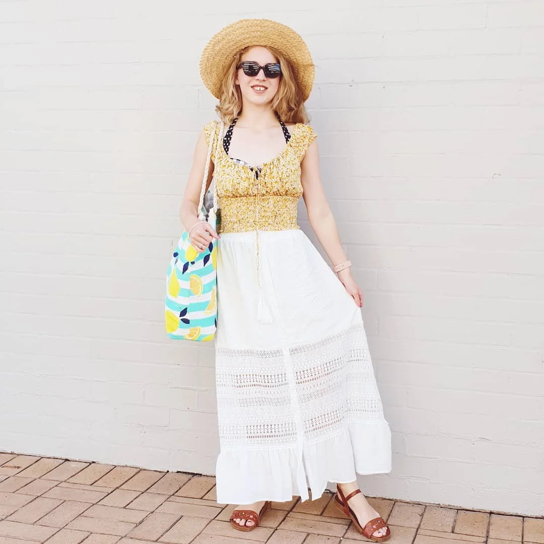 cute boho summer outfits 2026 Sunny Crochet Maxi for Beach Town Weekends