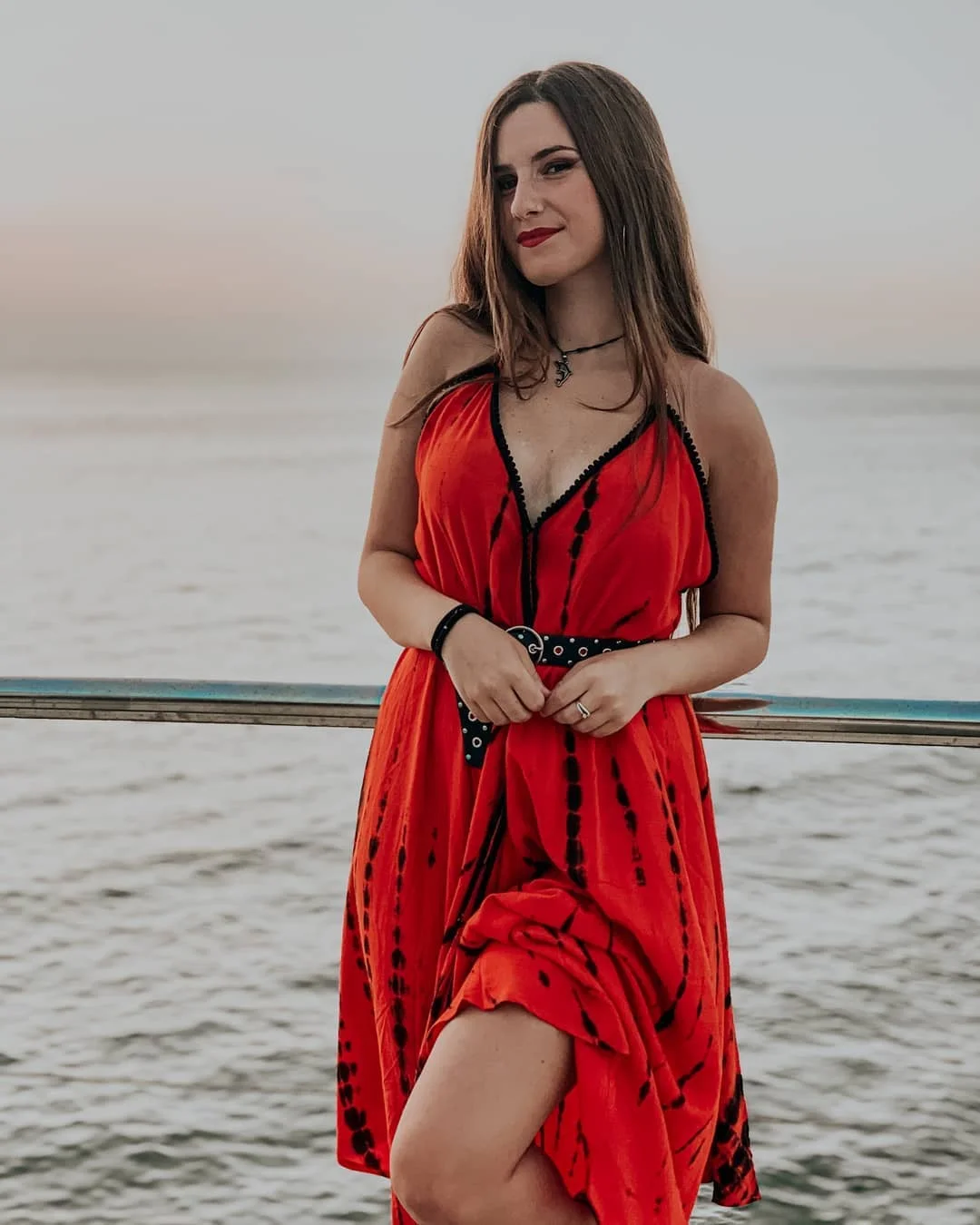 cute boho summer outfits 2026 Fiery Red Maxi Dress for Sunset Summer Nights