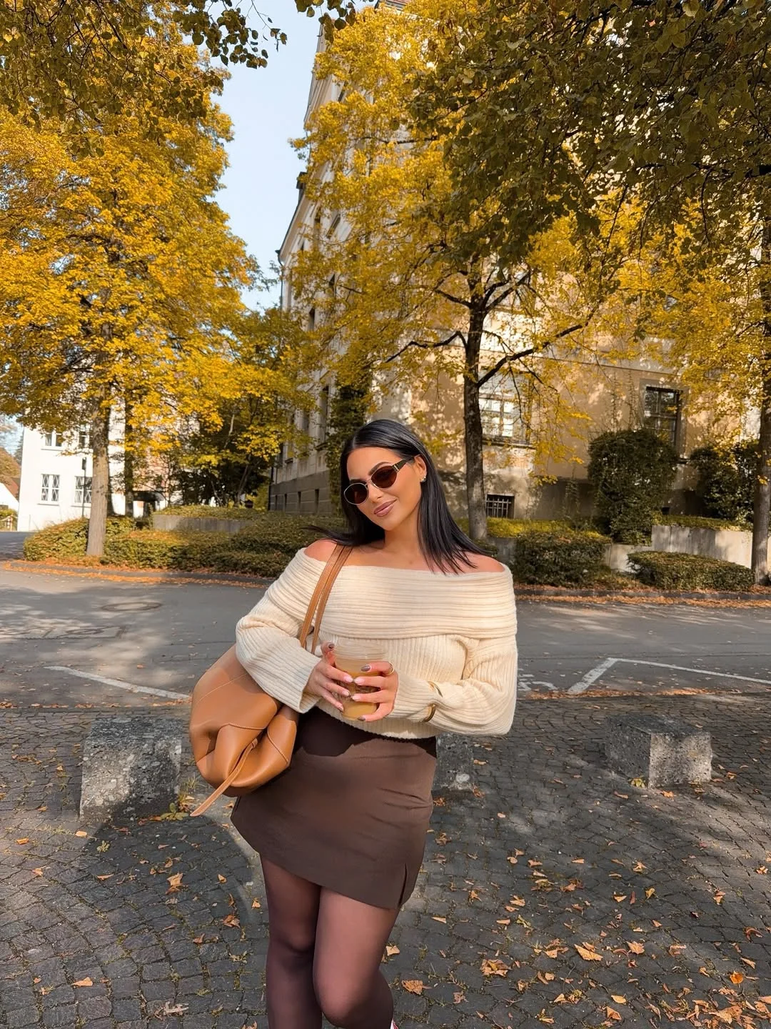 cute every day summer outfits 2026 Soft Knit Sweaters And Chocolate Mini Skirts For Golden Hour Coffee Runs