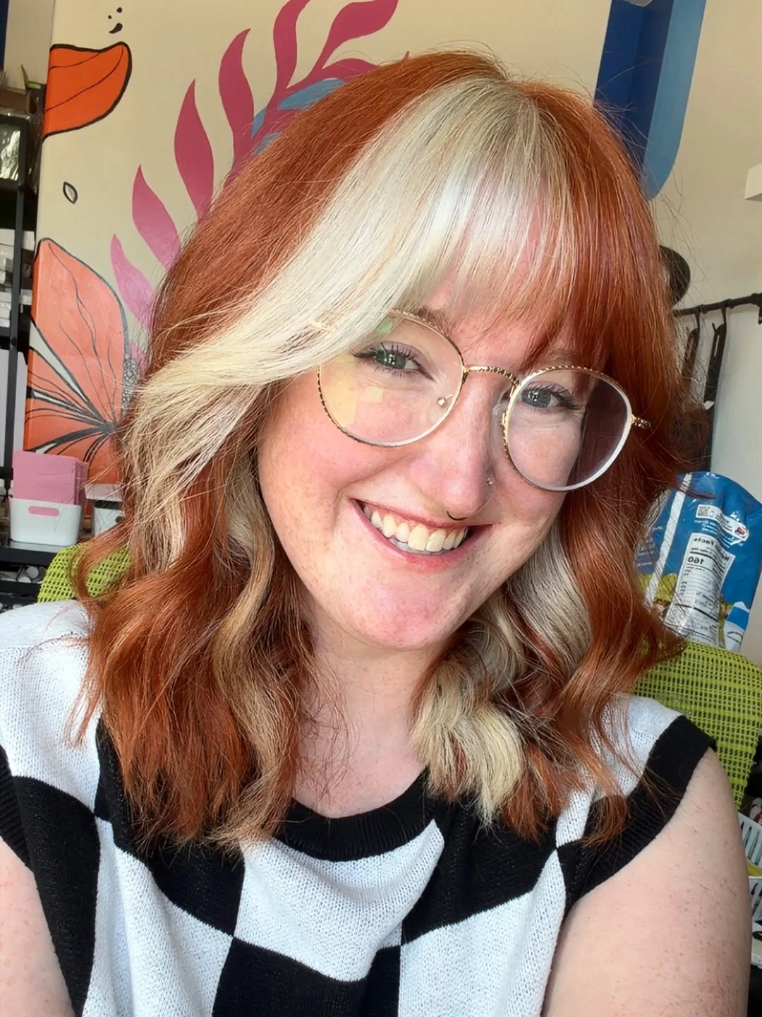 cute summer hair color ideas 2026 + Copper Waves with a Platinum Face Frame