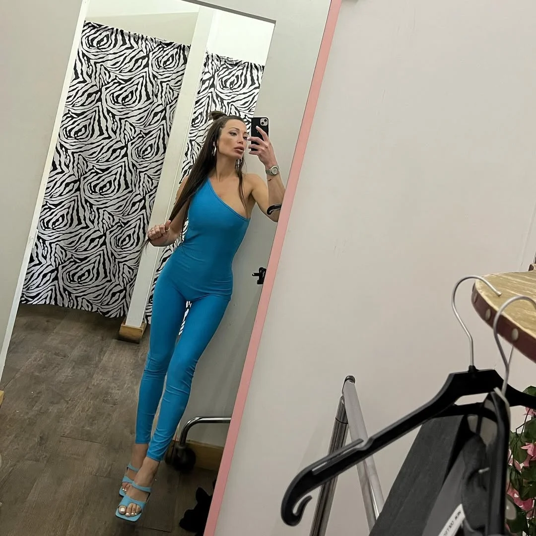 dressy summer jumpsuit outfits 2026 + Bright Blue Fitted Jumpsuit With Sleek Going-Out Energy