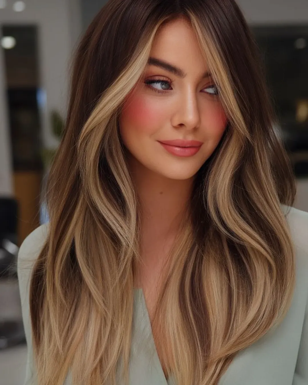 effortless summer haircuts for long hair 2026 + Butterfly Blonde Contrast with Bright Money-Piece Softness