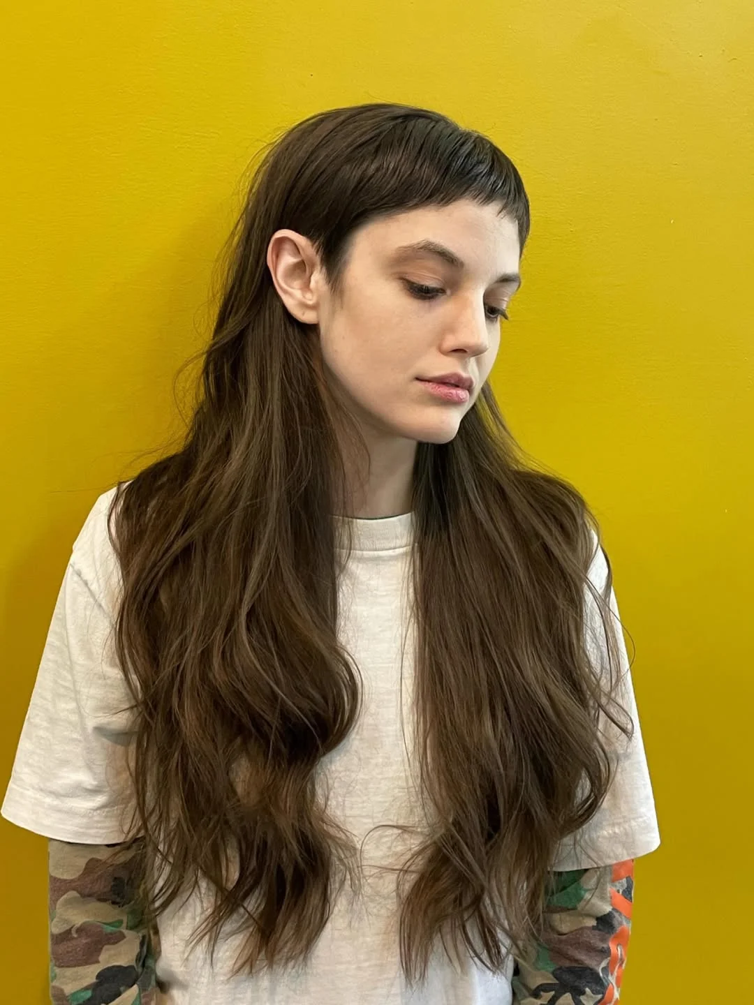 effortless summer haircuts for long hair 2026 + Edgy Mini Fringe with Long Undone Waves