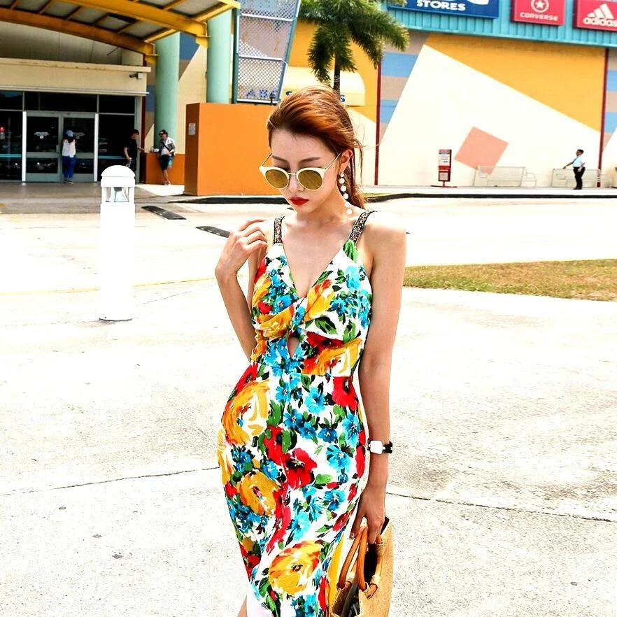 floral summer sleeveless dresses 2026 Color Splash Sleeveless Dress With A City-Summer Mood