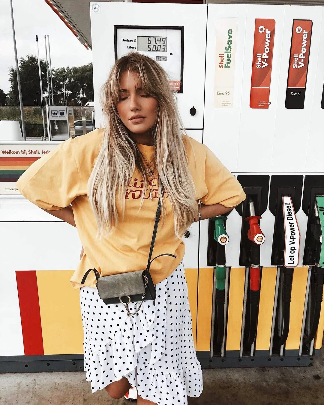 flowy summer skirt outfits 2026 Polka Dot Flowing Skirts With Relaxed Graphic Tees