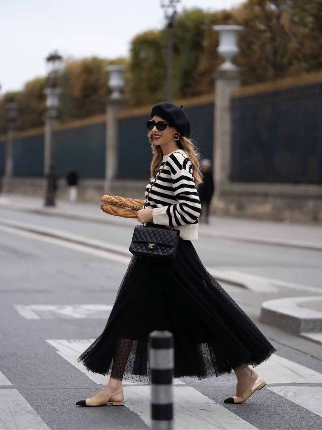 flowy summer skirt outfits 2026 Parisian Black Maxi Skirts With Timeless Striped Knits