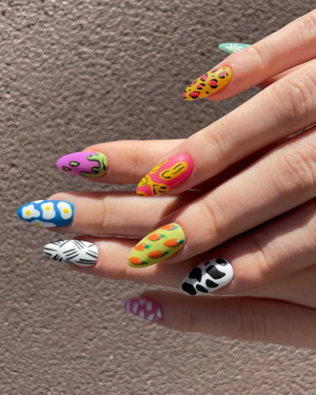 funky summer nails 2026 + Fruit Pop and Animal Print Statement Nails