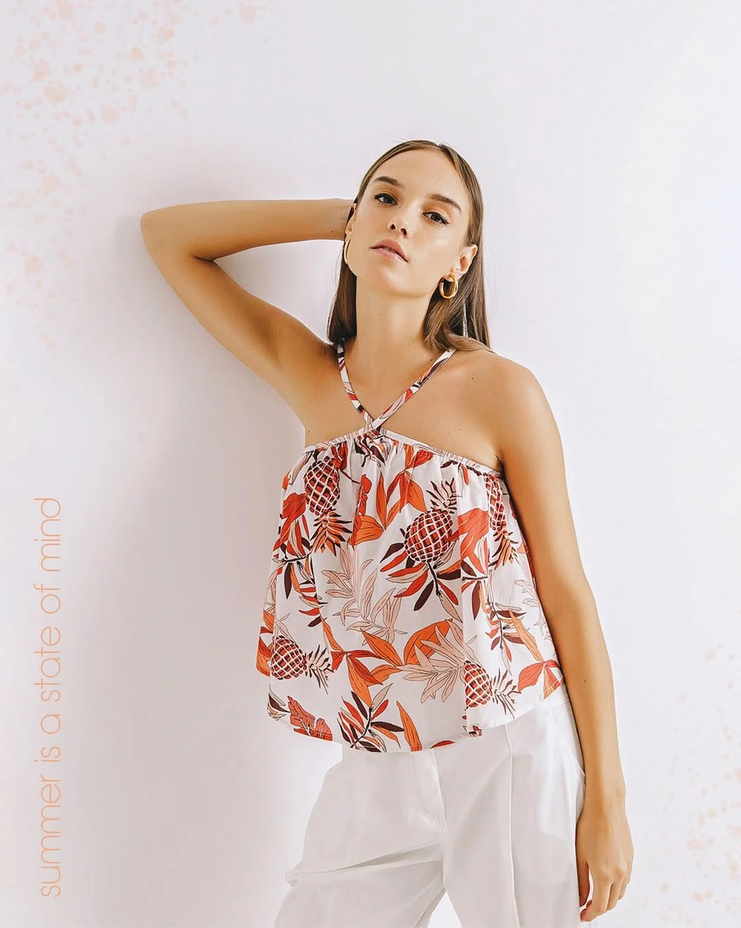halter summer crop top outfits 2026 Flowy Printed Halter Tops That Feel Like Vacation Season