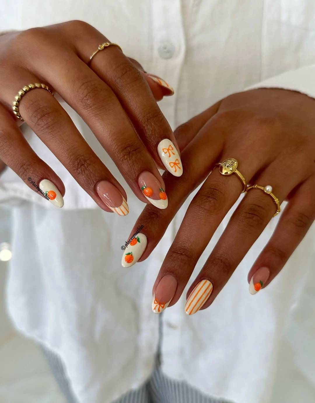 June Nail Colors ideas - Summer Trends 2026 Playful Orange French Tips With Sweet Retro Energy