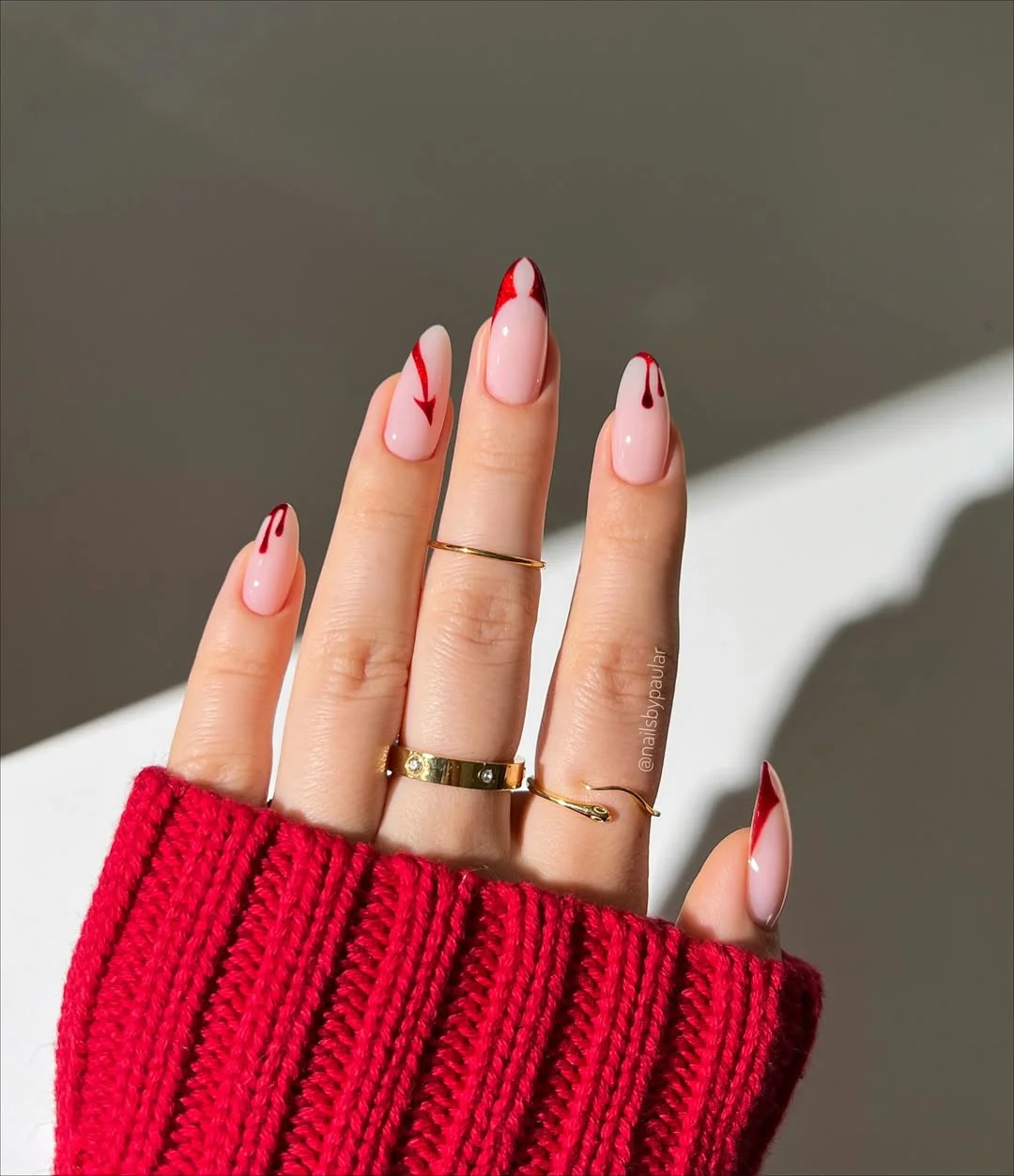 summer nails ideas june Glossy Red Flame French Tips That Bring Back Bold Summer Drama