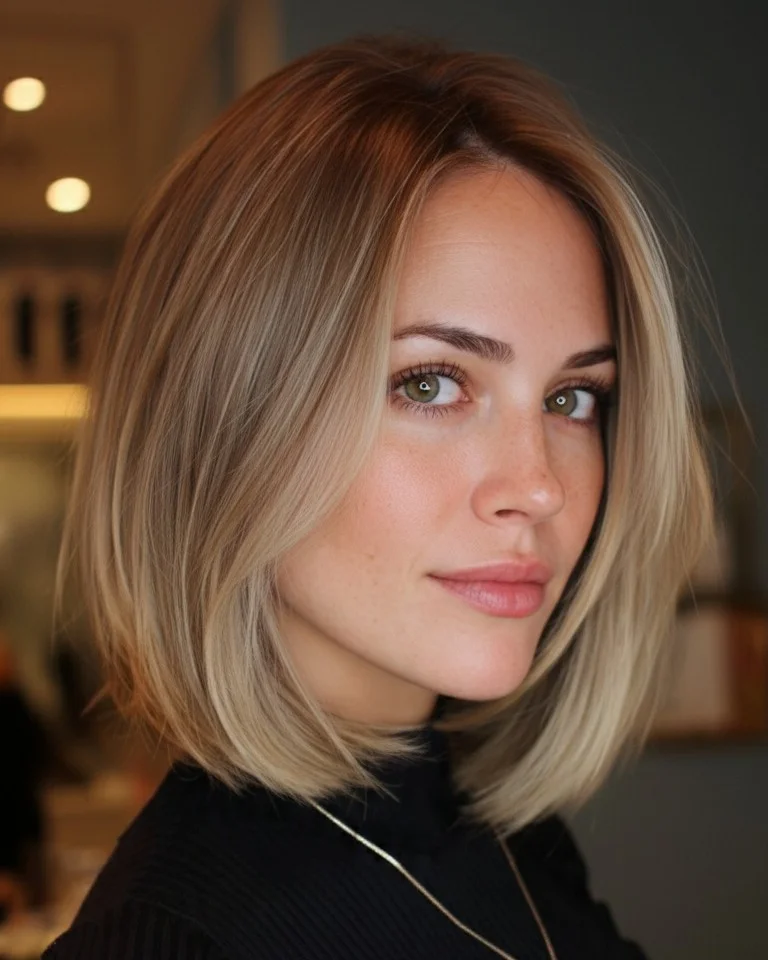 layered summer bob haircut 2026 Soft Blonde Bob With Face-Framing Medium Layers