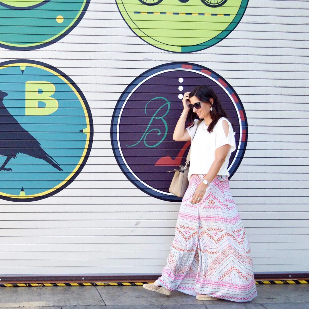 maxi skirt outfits summer 2026 White Top With A Pink Boho Maxi Skirt