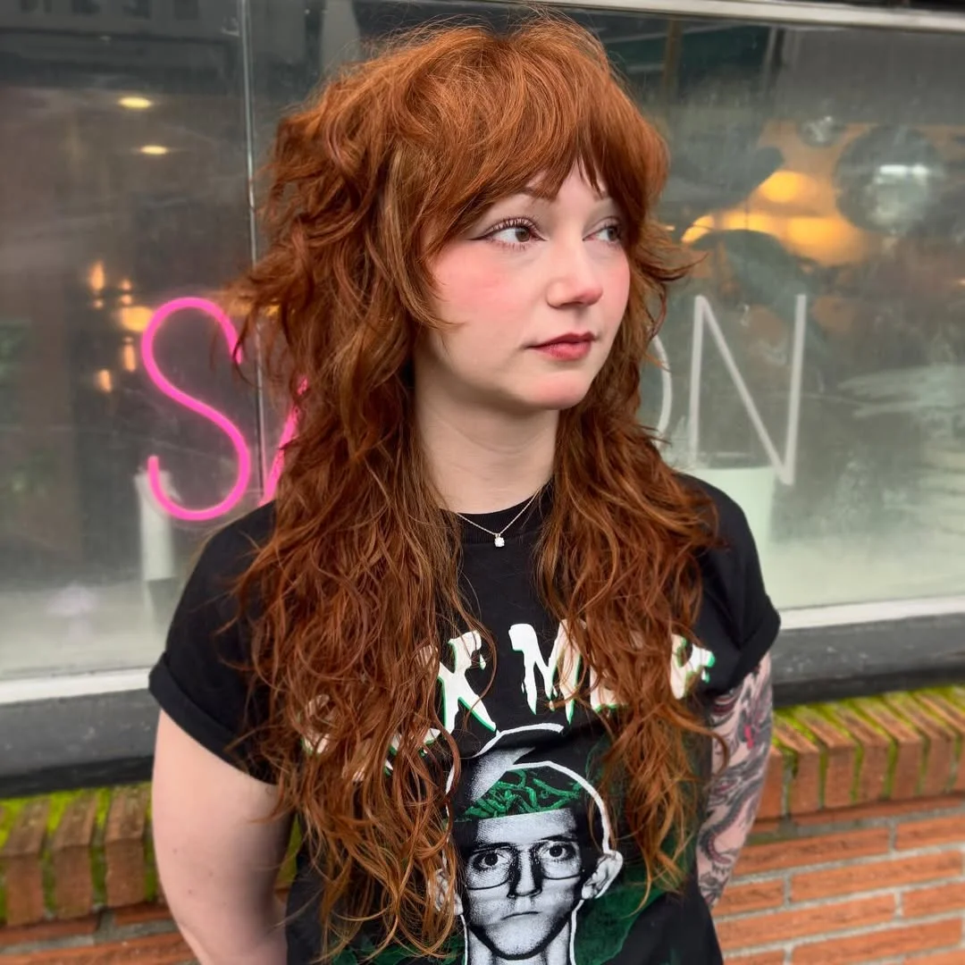 messy summer shag haircut 2026 Copper Rock Shag With Long Summer Waves
