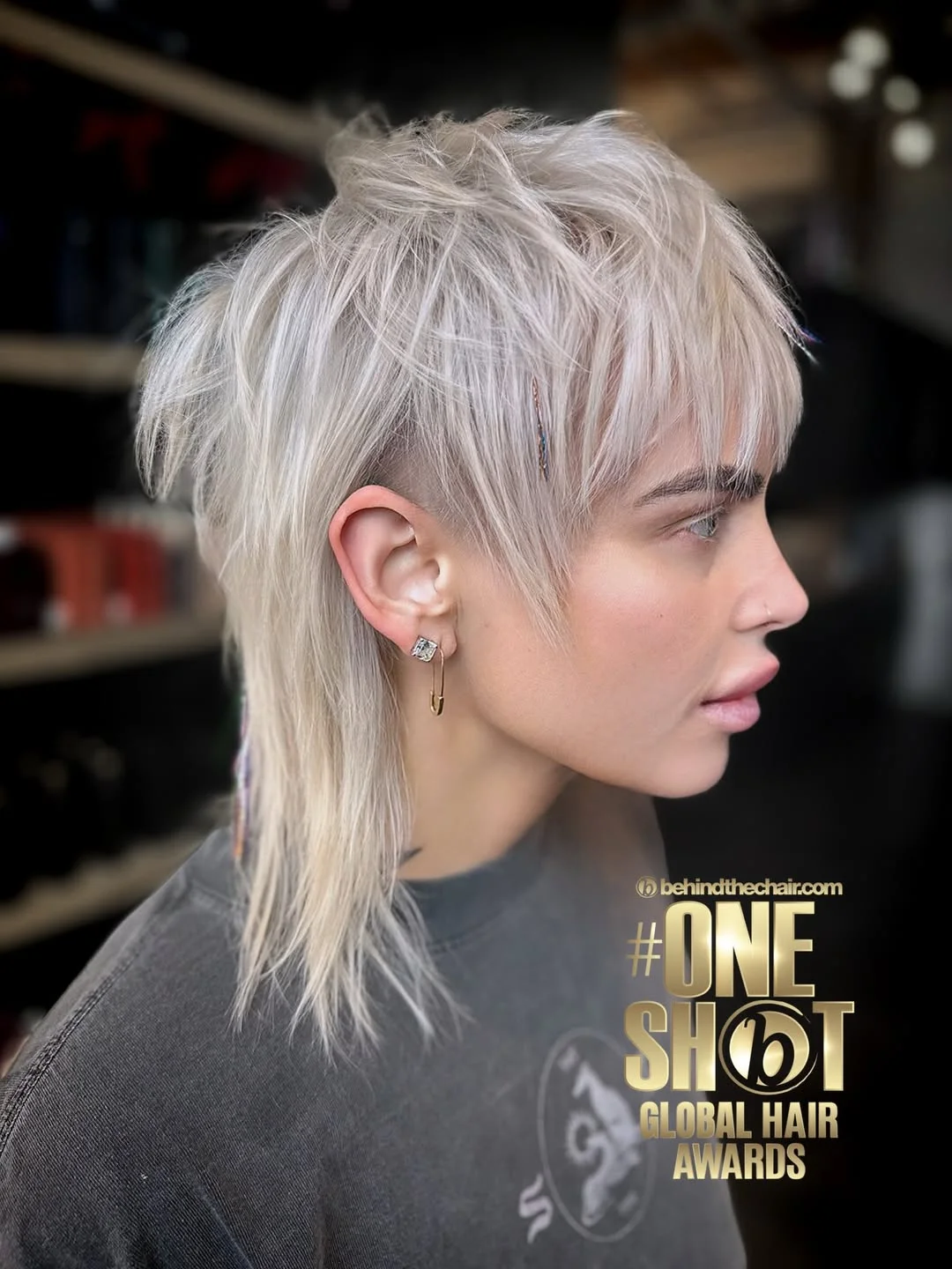 messy summer shag haircut 2026 Platinum Razor Mullet For a Bold Cool-Girl Finish