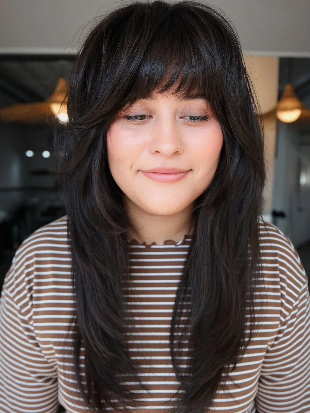 messy summer shag haircut 2026 Long Soft Shag With Rounded Fringe