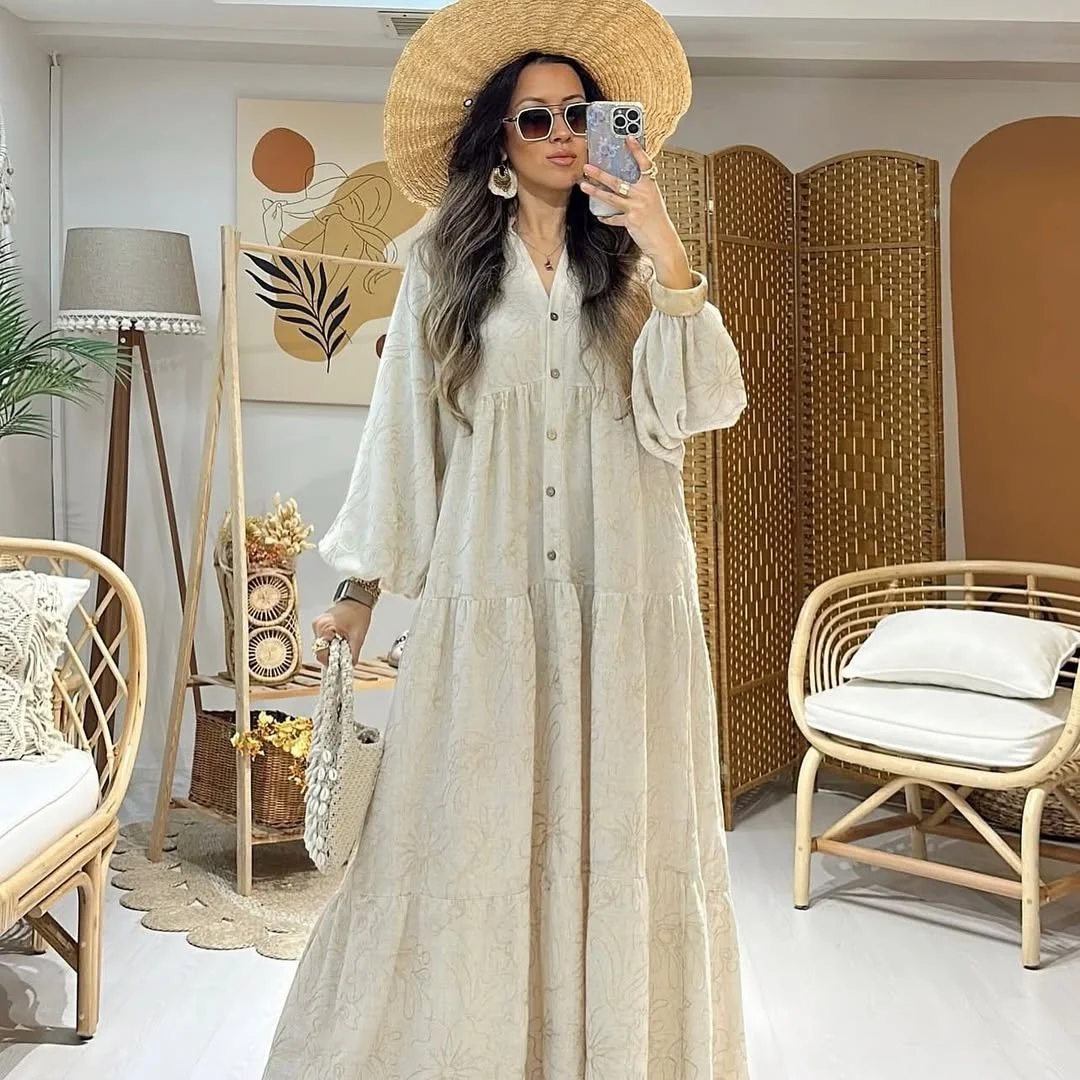 oversized summer outfit 2026 Neutral Boho Volume and Oversized Resort Dressing