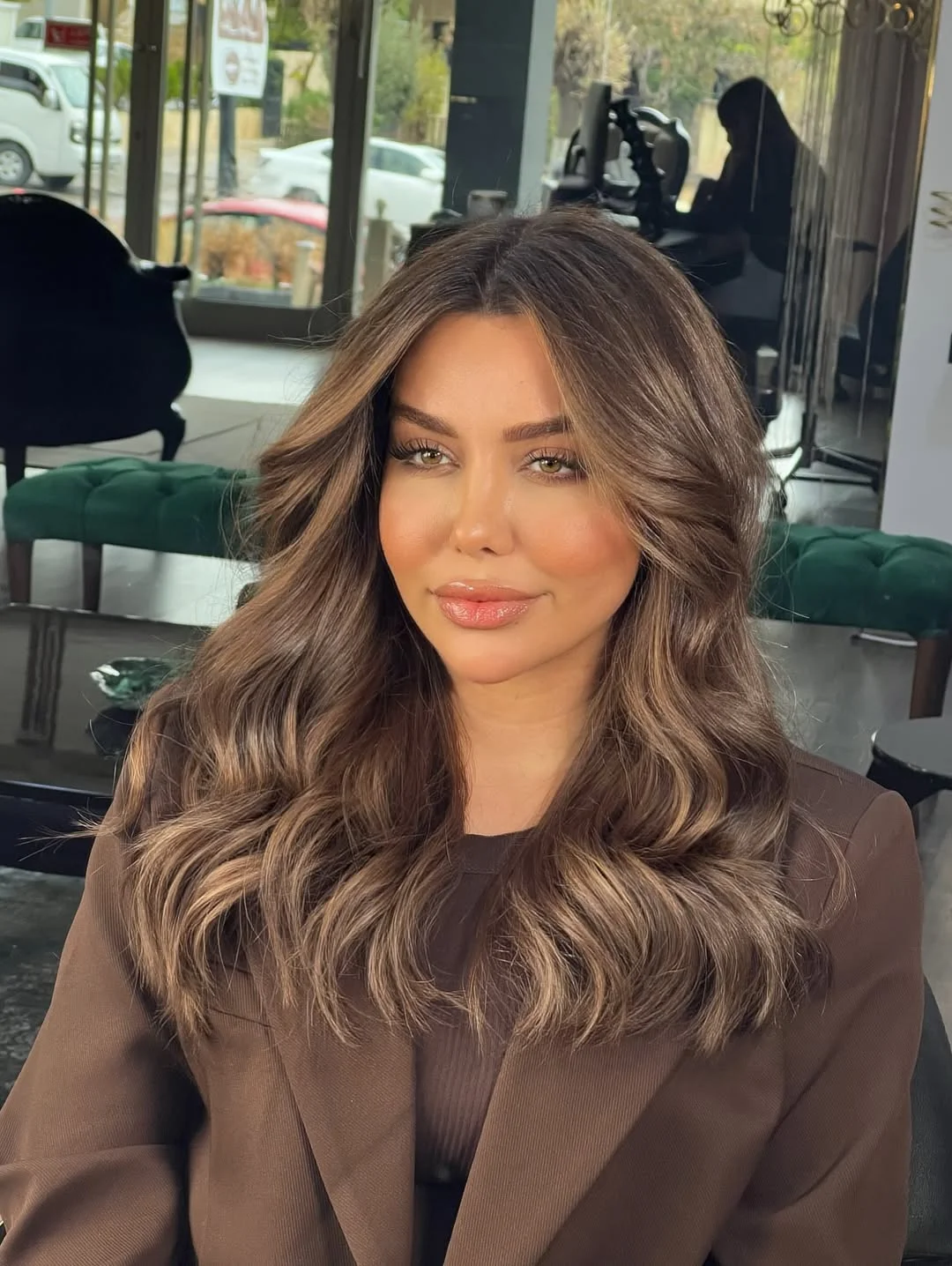 rich summer hair color ideas for brunettes 2026 + Mocha Brunette With Creamy Caramel Contour Ribbons
