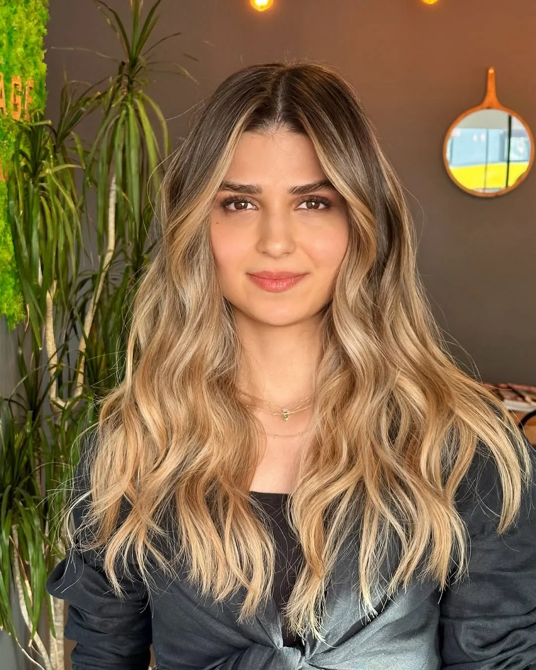 soft summer ombre hair color 2026 + Sandy Blonde Ombre With Soft Brunette Roots