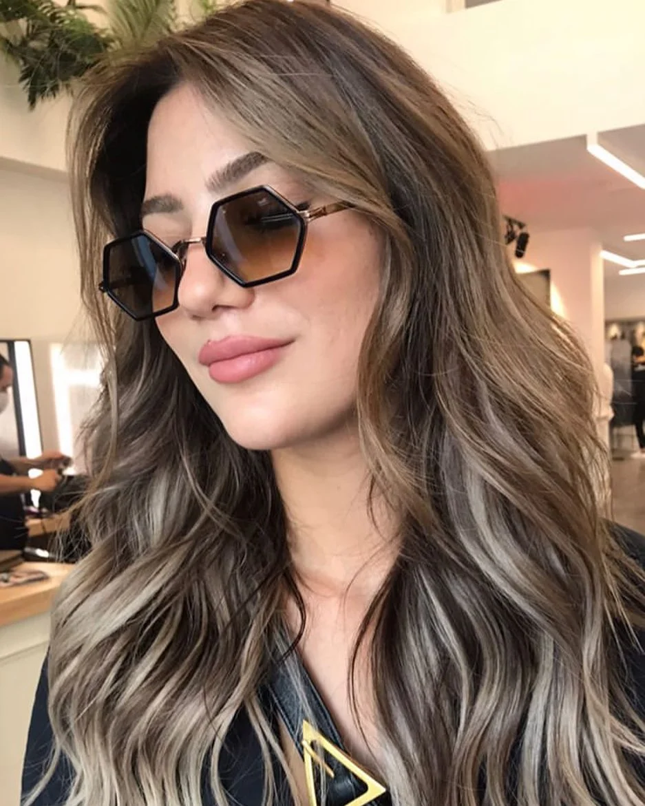 soft summer ombre hair color 2026 + Cool Mushroom Ombre With City-Chic Contrast