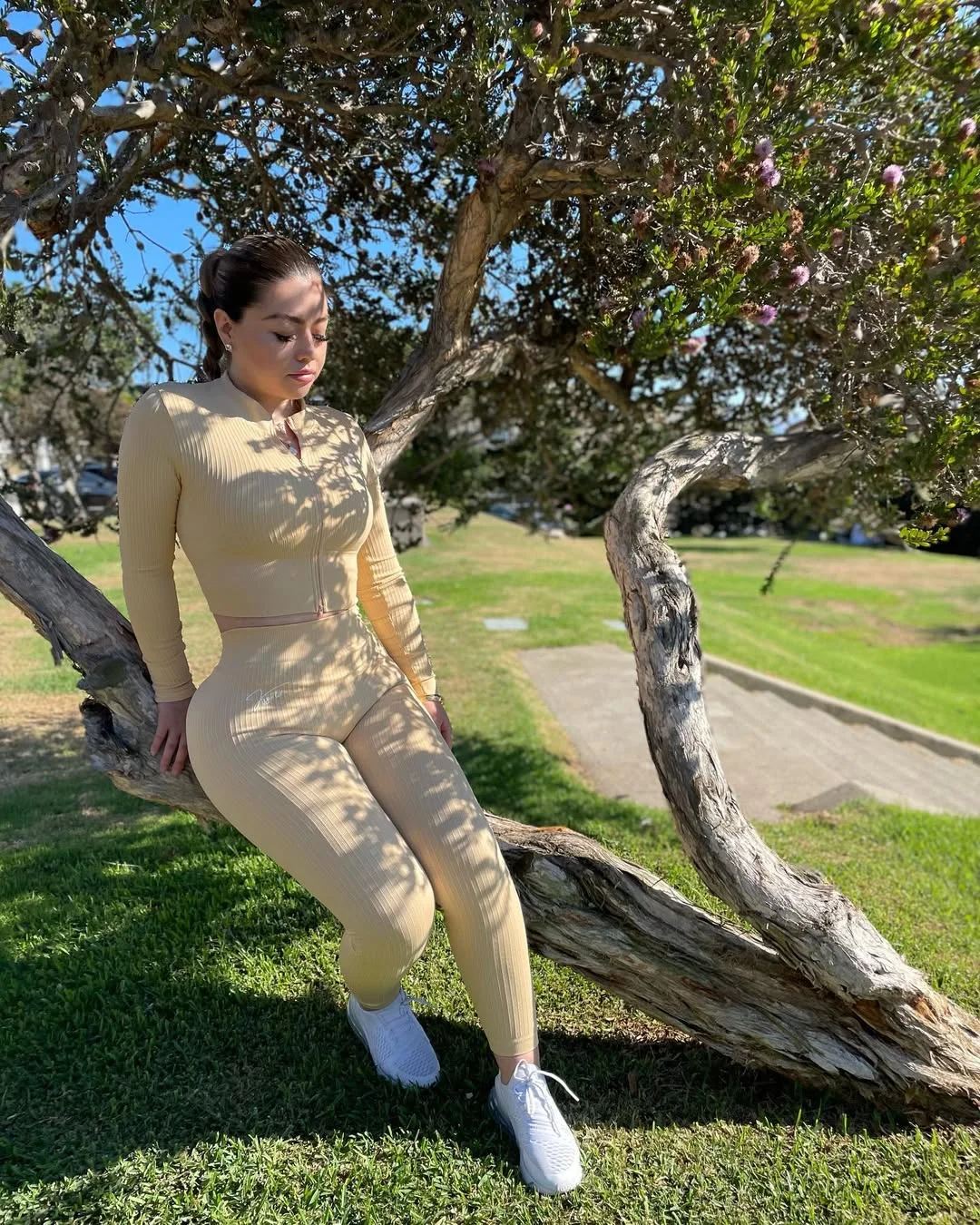 summer activewear 2026 Sand Tone Balance - Ribbed Sets That Feel Like Second Skin