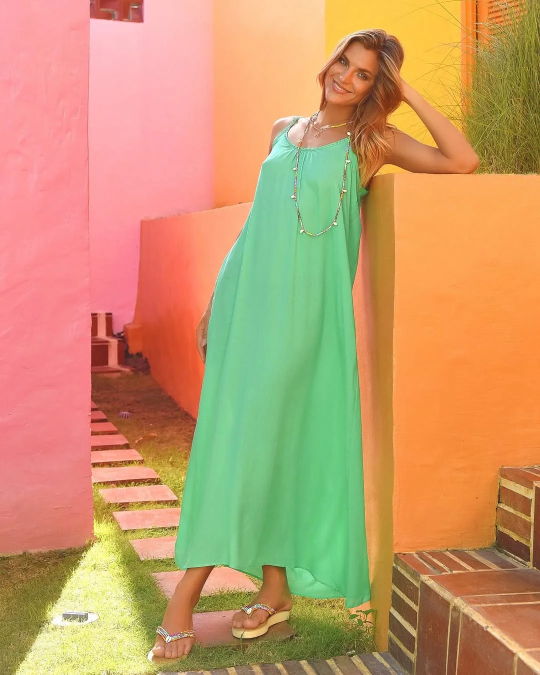 summer clothes essentials 2026 Mint Green Maxi Dress For Hot Days And Barely-There Styling