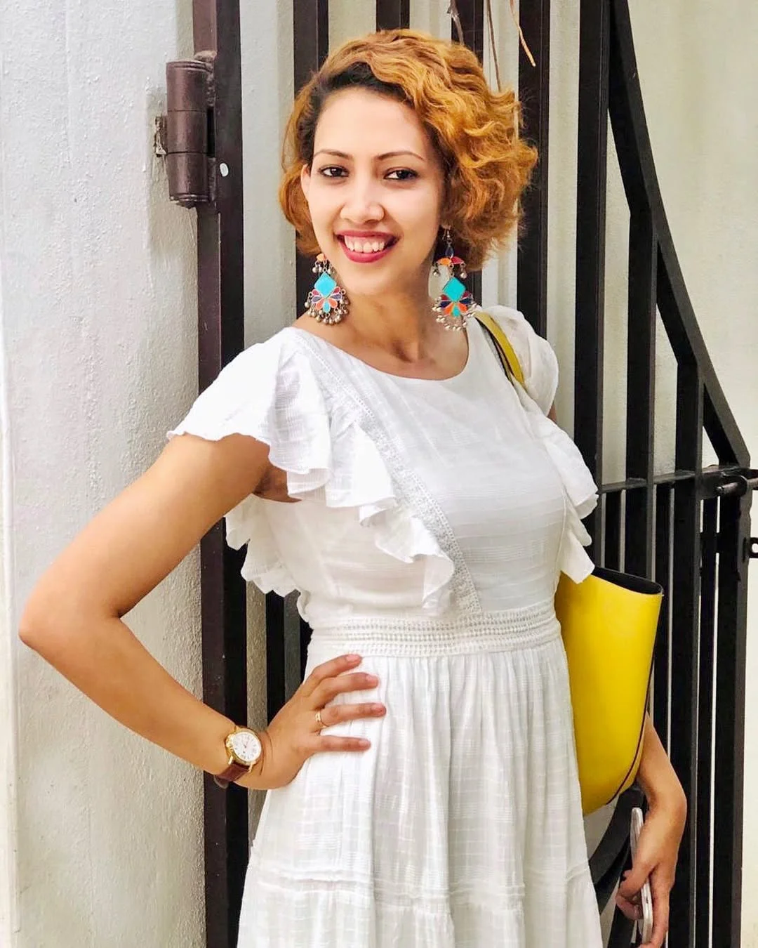 summer flowy maxi dresses 2026 + White Ruffles With A Bright City Bag