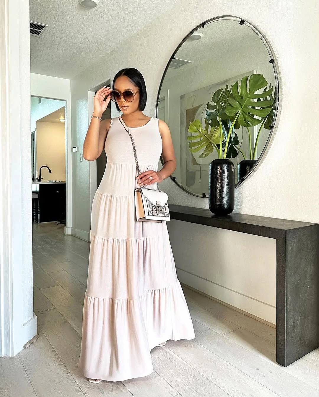 summer flowy maxi dresses 2026 + Soft Tiered Cream Maxi For Clean Summer Days