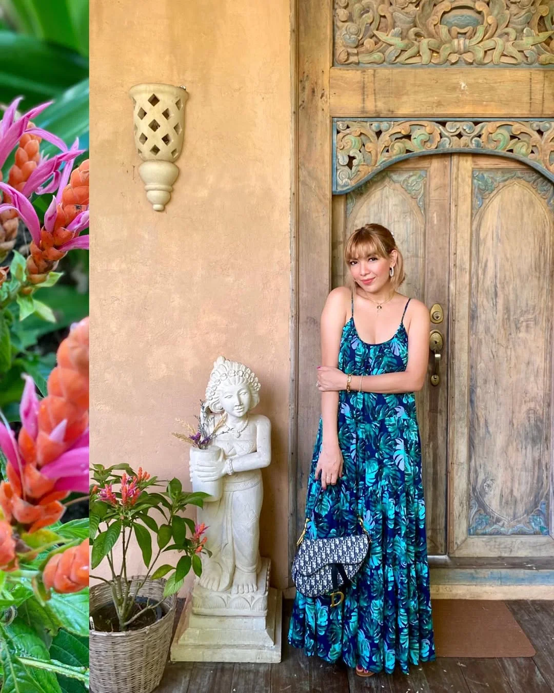 summer flowy maxi dresses 2026 + Tropical Blue Maxi With Vacation Personality