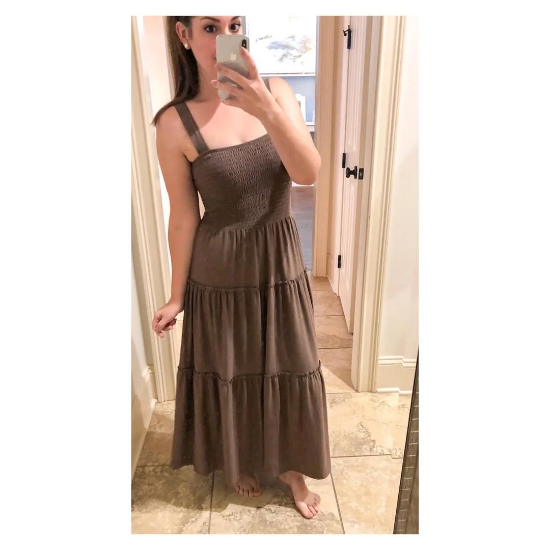 summer flowy maxi dresses 2026 + Earthy Brown Tiers For Soft Everyday Ease