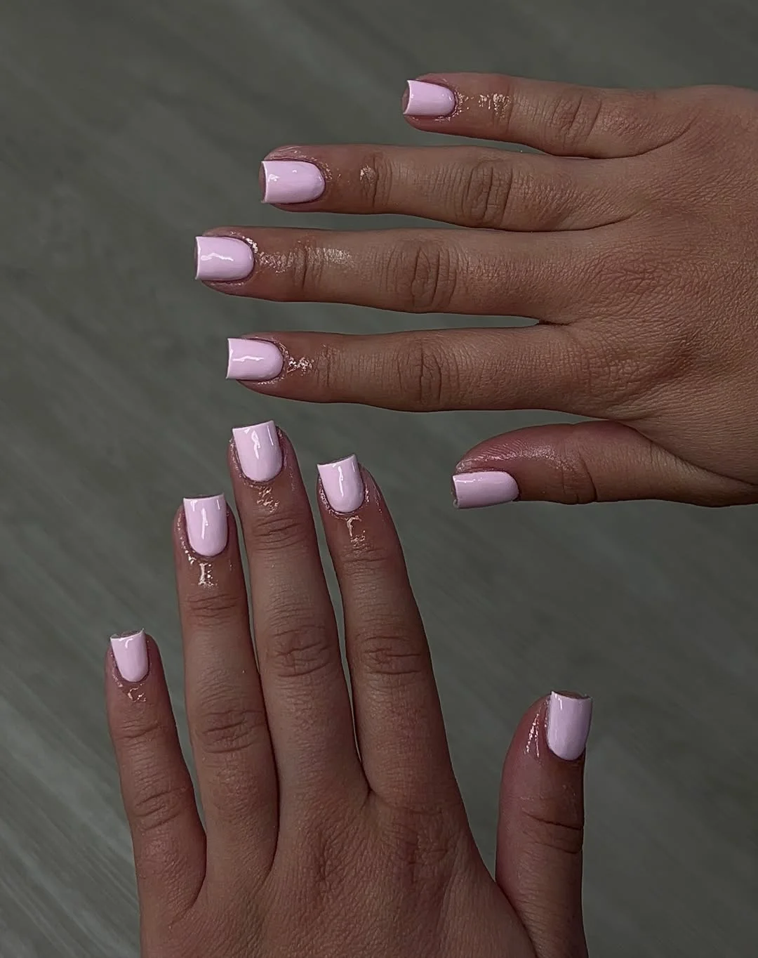 summer nails one color 2026 + Soft Lilac Square Nails with a Creamy Summer Finish