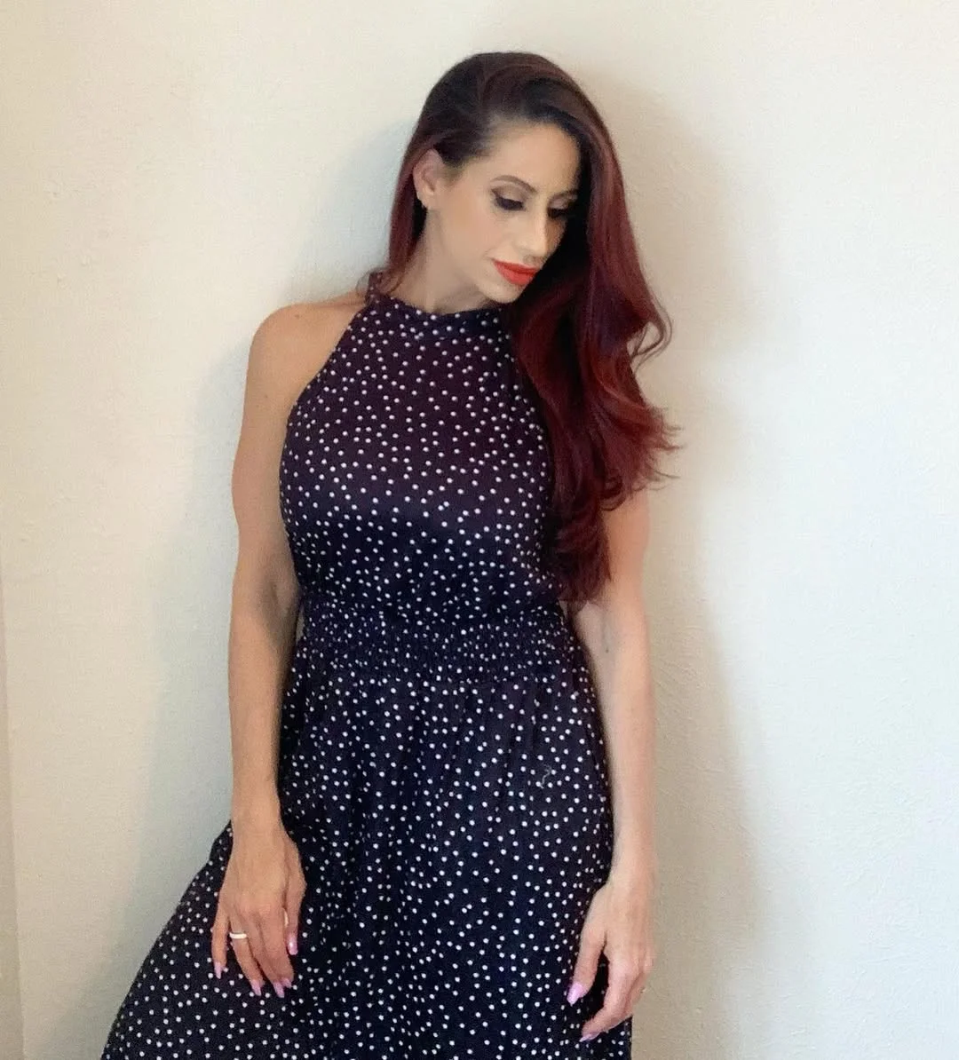 summer sleeveless dresses 2026 Black Halter Polka Dot Dress With Retro Summer Charm