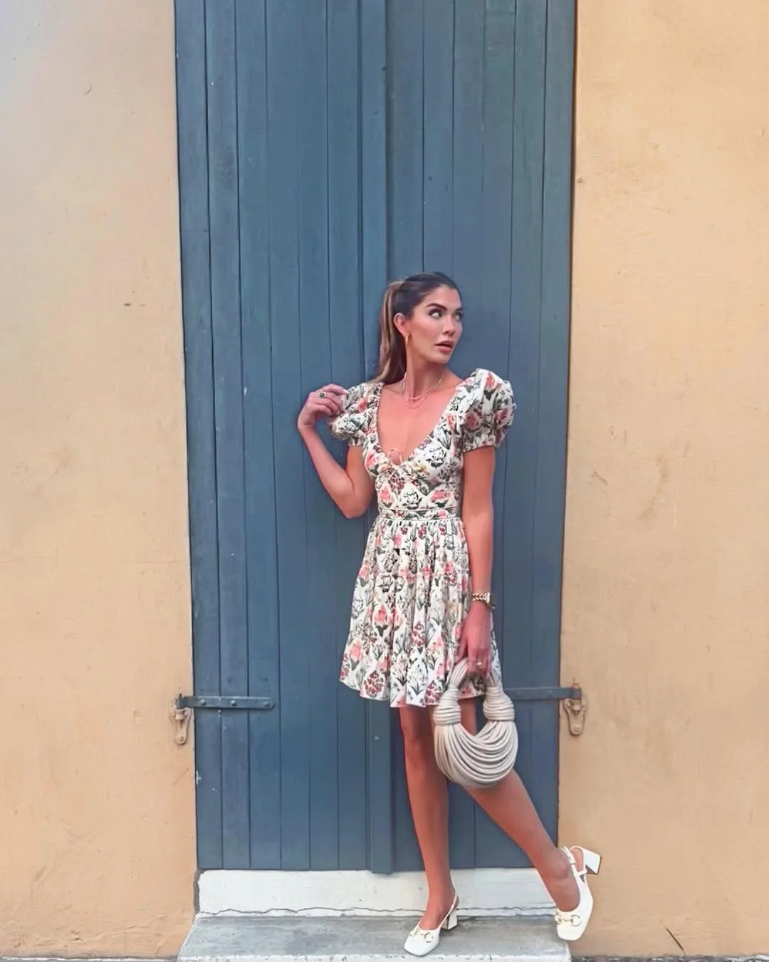 summer sundresses 2026 White Floral Mini Dress With A Soft European Mood