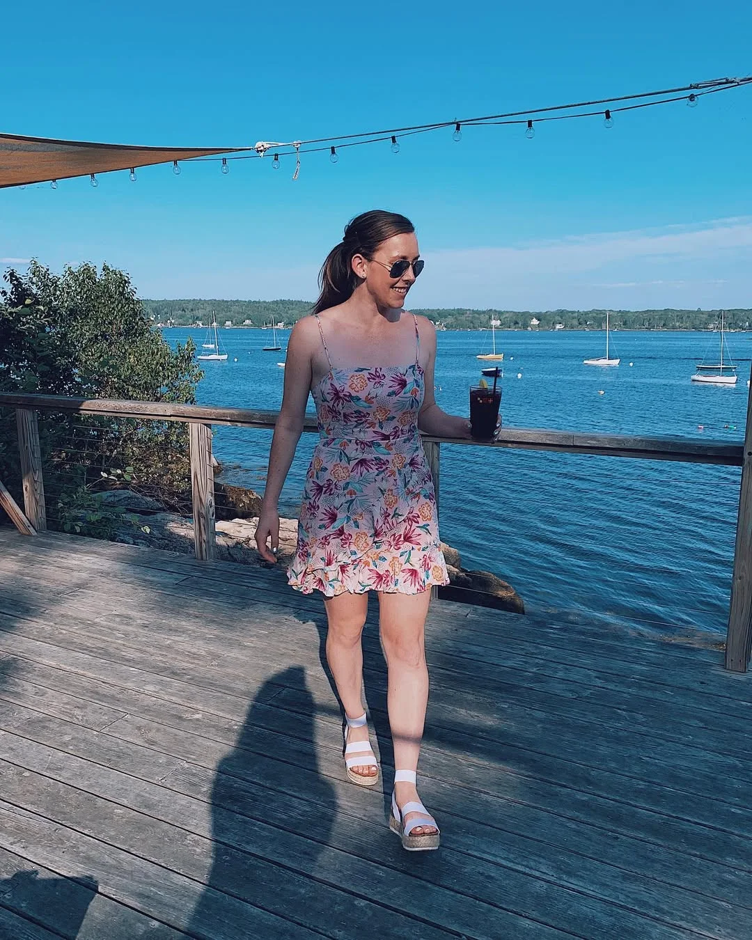 summer sundresses 2026 Harbor Floral Mini Sundress For Weekend Drinks
