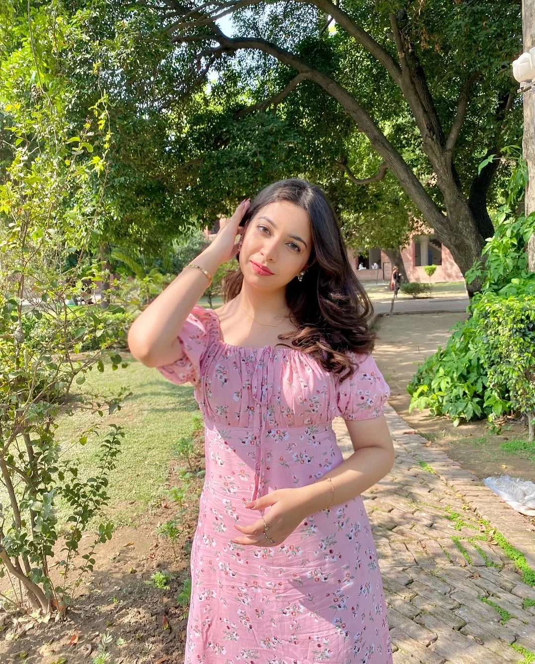 summer sundresses 2026 Pink Floral Puff-Sleeve Sundress For Soft Summer Romance