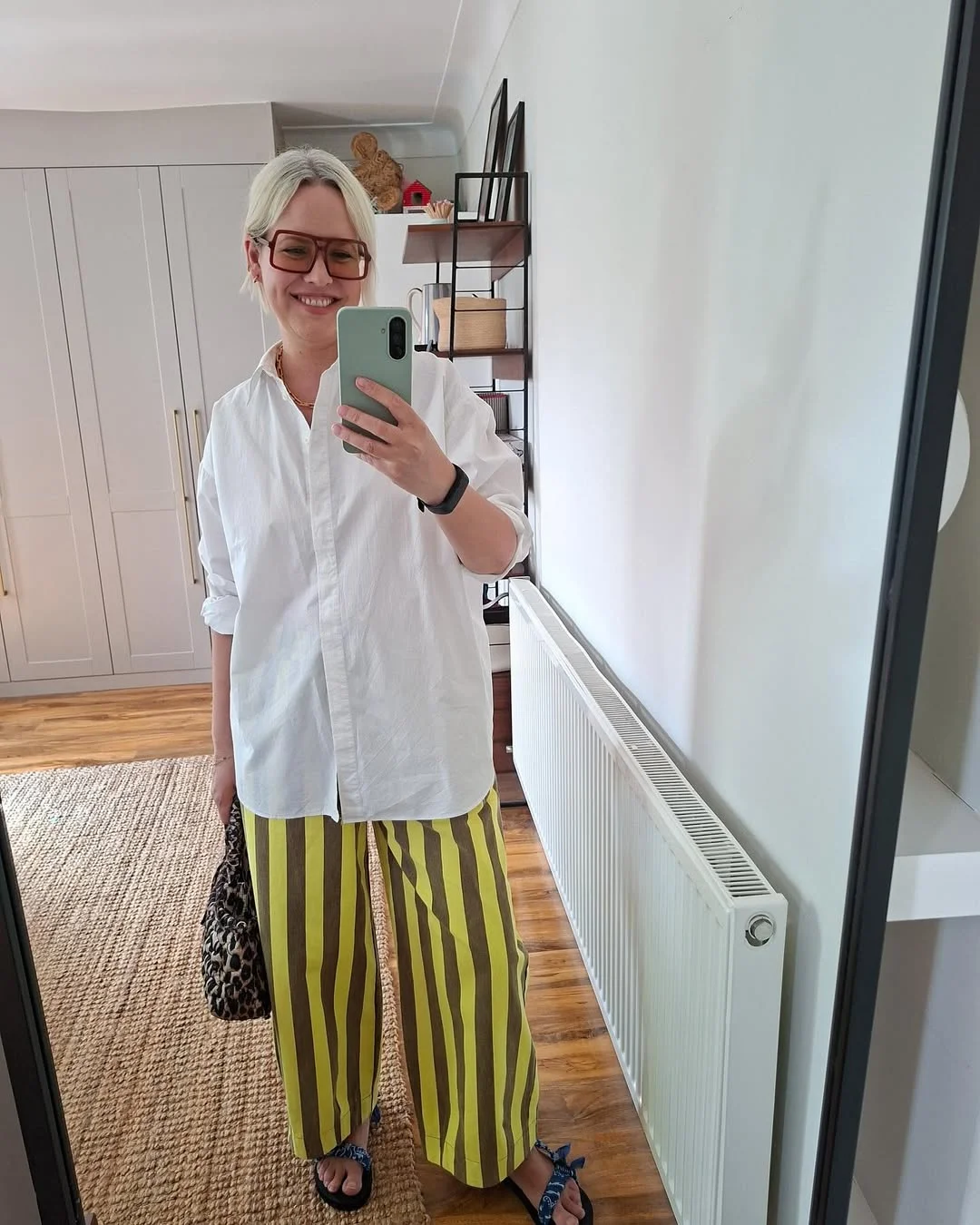 trendy midsize outfits summer 2026 Striped Statement Pants With Crisp White Shirts And Playful Energy