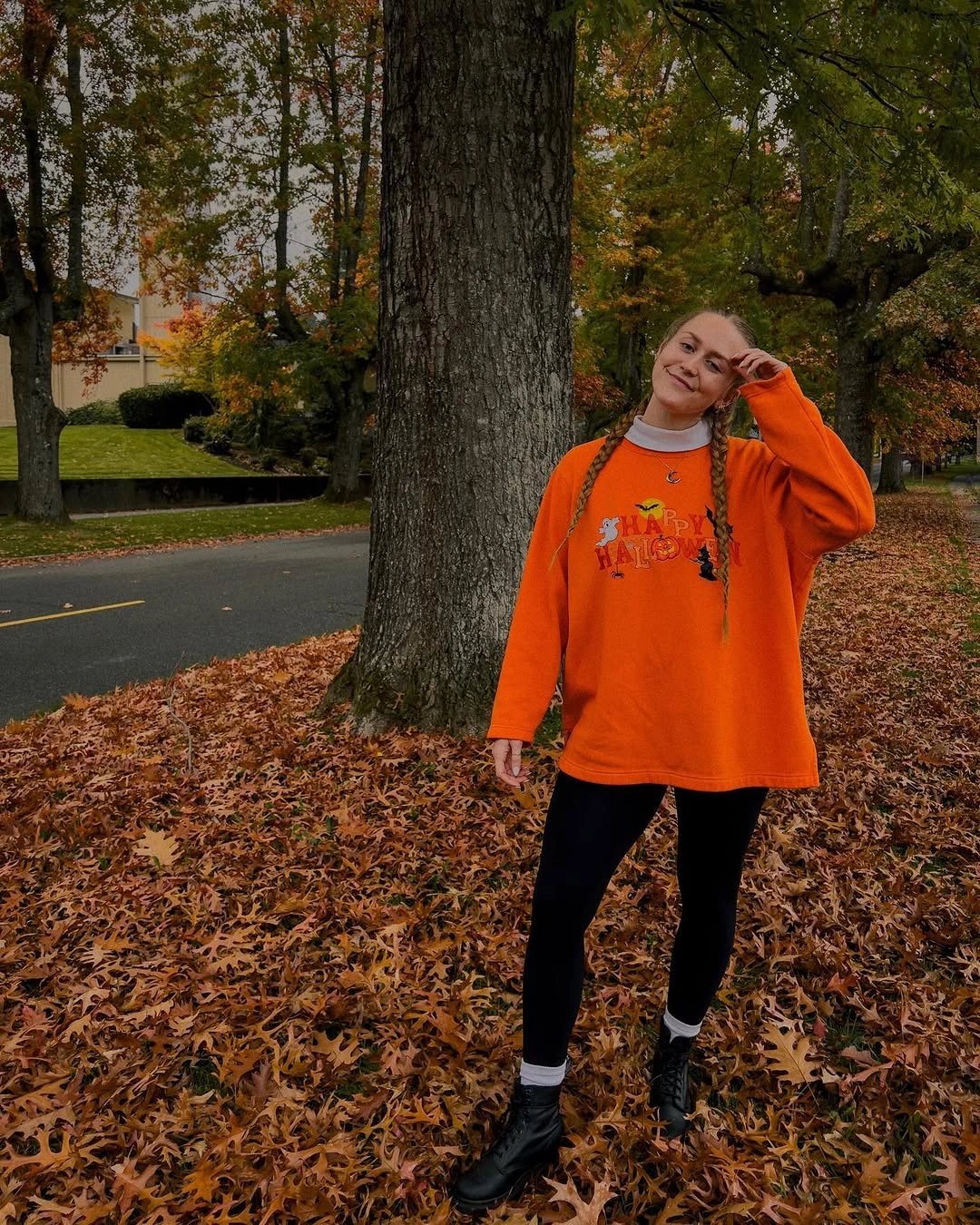 comfy fall outfits 2026 An Orange Sweatshirt That Makes Lazy Days Feel Intentional