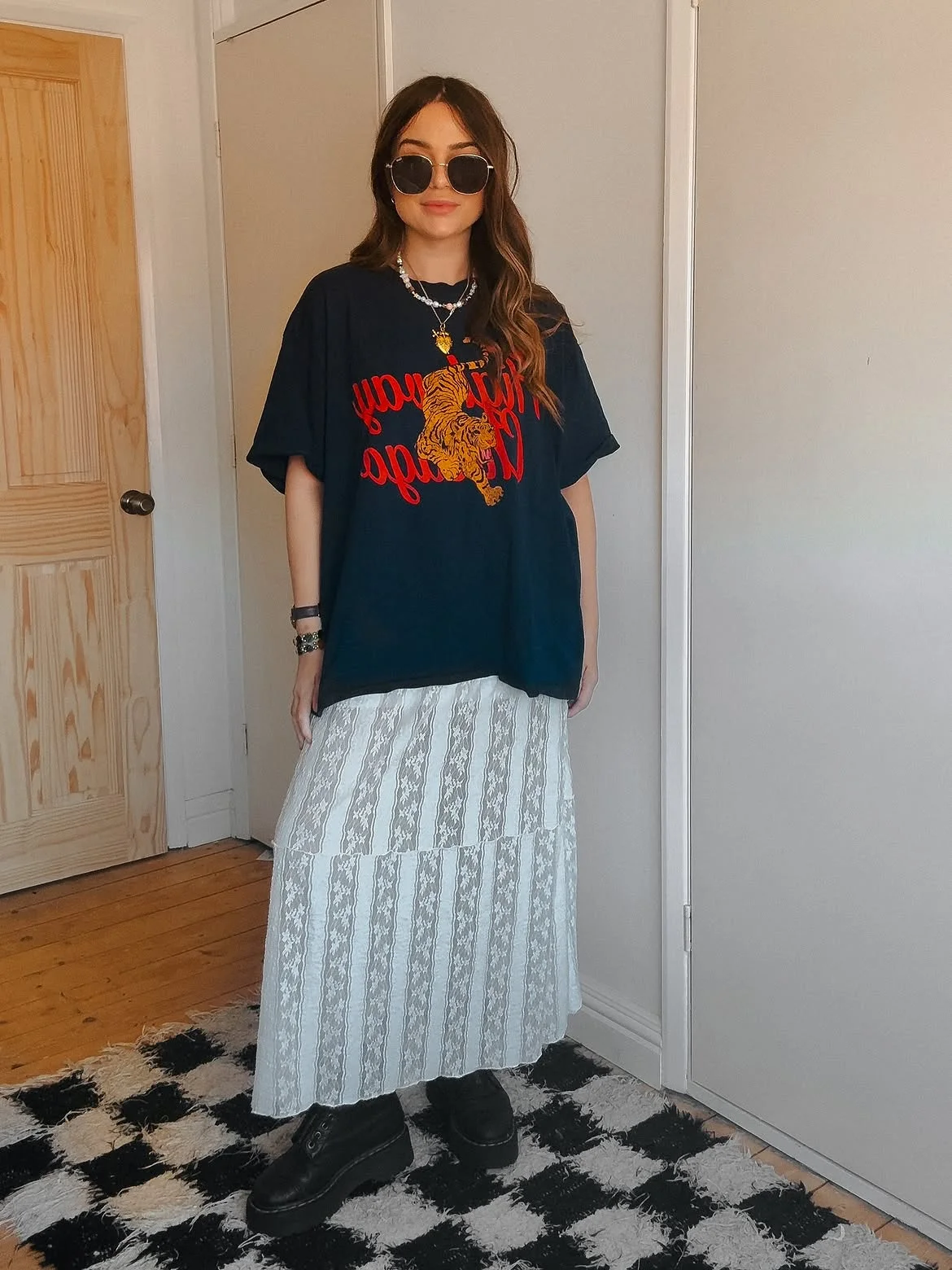 cute fall outfits docs 2026 Graphic Tees and White Lace for Cooler Days