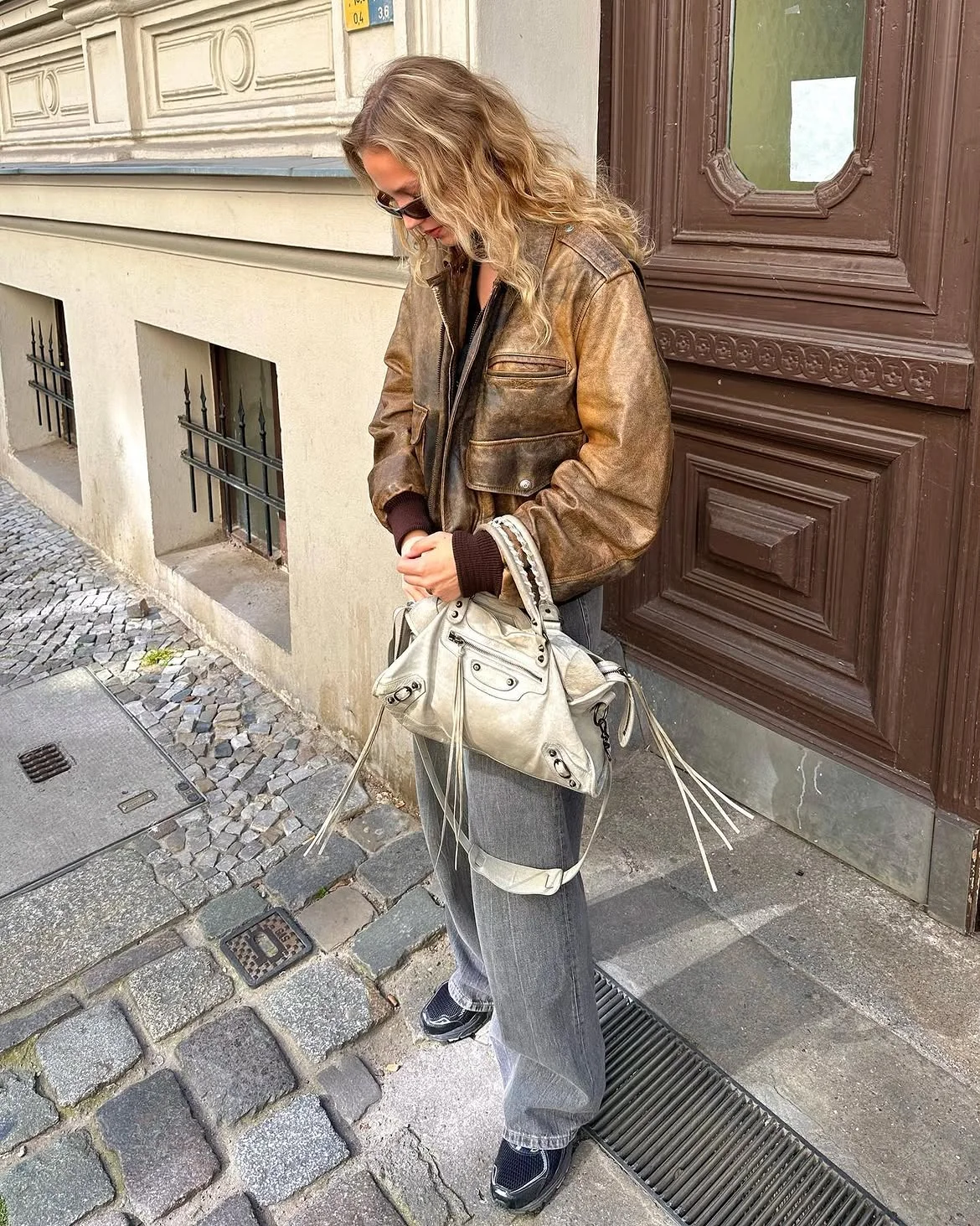 early fall outfits 2026 + The Weathered Leather Jacket That Makes Jeans Feel New