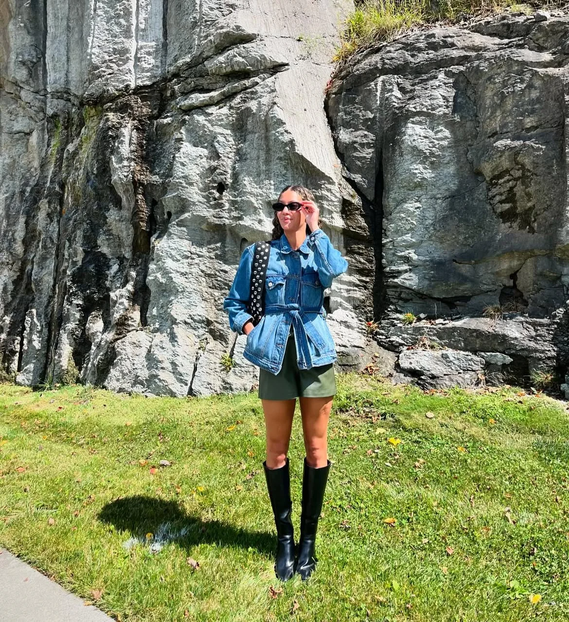 early fall outfits 2026 + Denim Utility Layers and Tall Boots Before the Cold Front