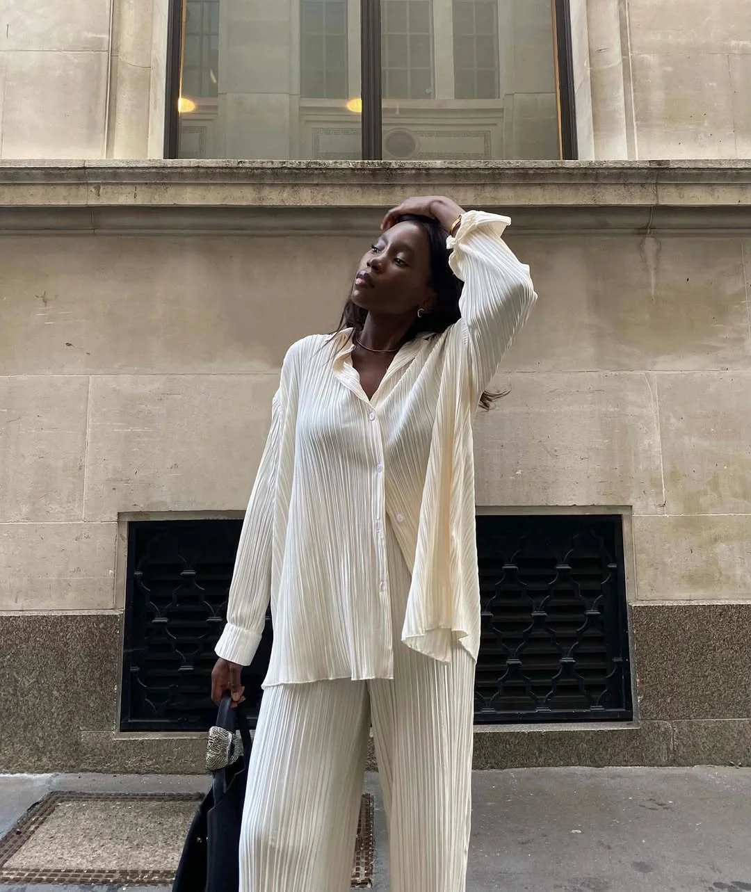 fall 2026 outfits for black women + Soft Ivory Pleats For A Polished Fall Reset