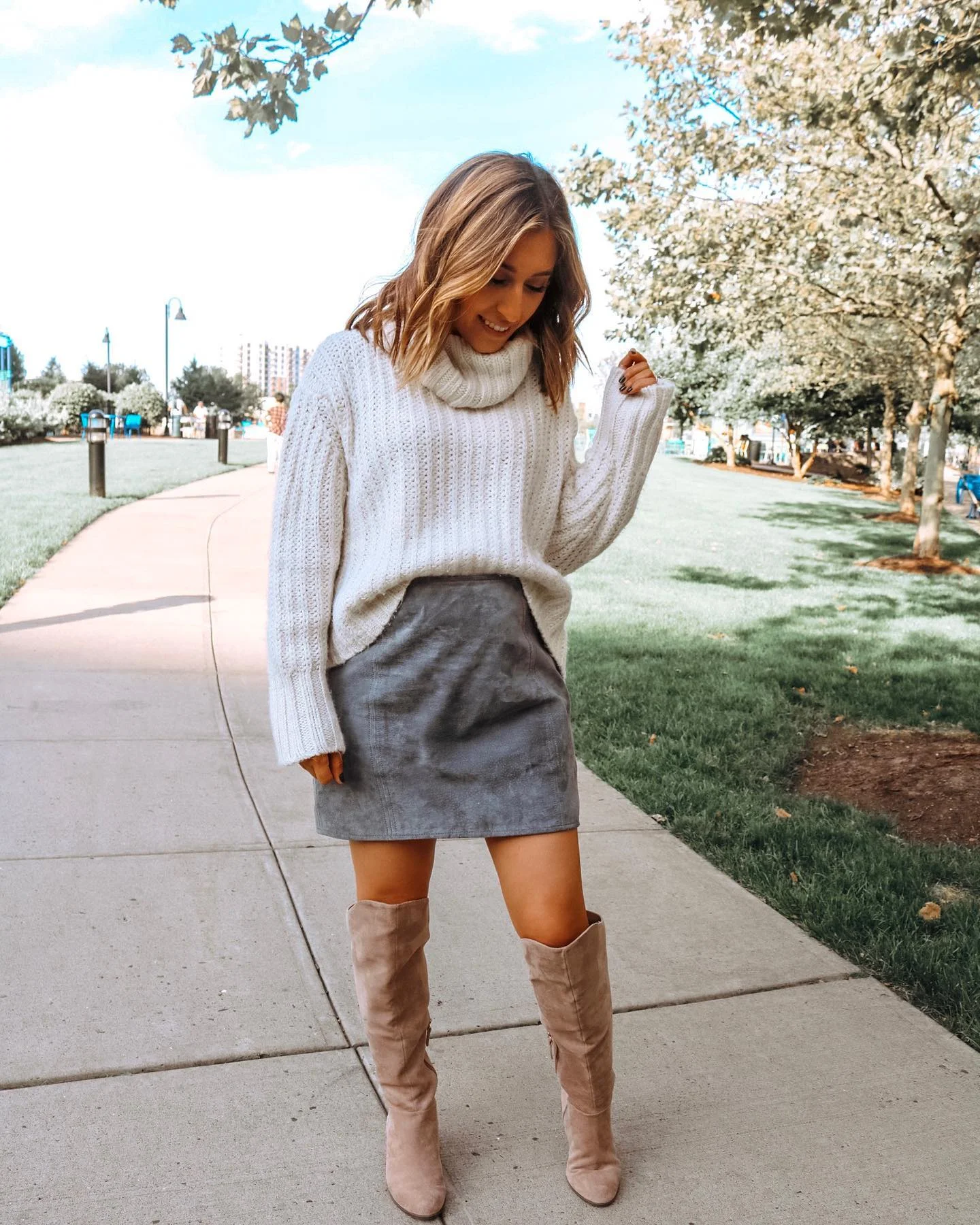 fall date night outfits 2026 + A Cozy Turtleneck, Mini Skirt, and Boots Formula That Always Works