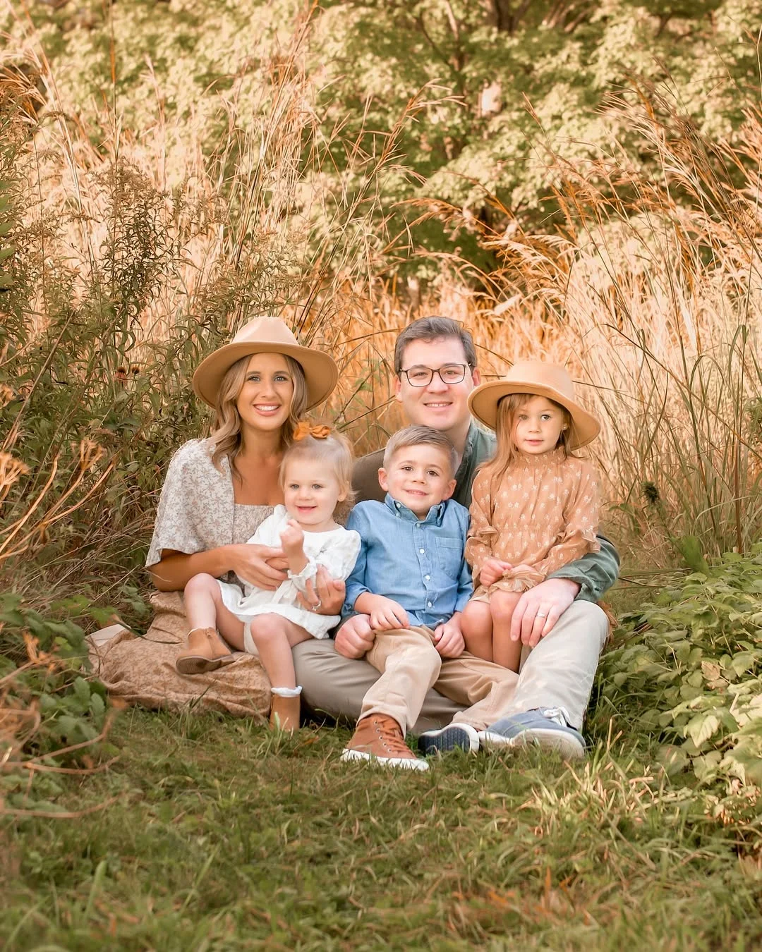 fall family picture outfits 2026 + Western Hats, Soft Blue, and Warm Desert Neutrals