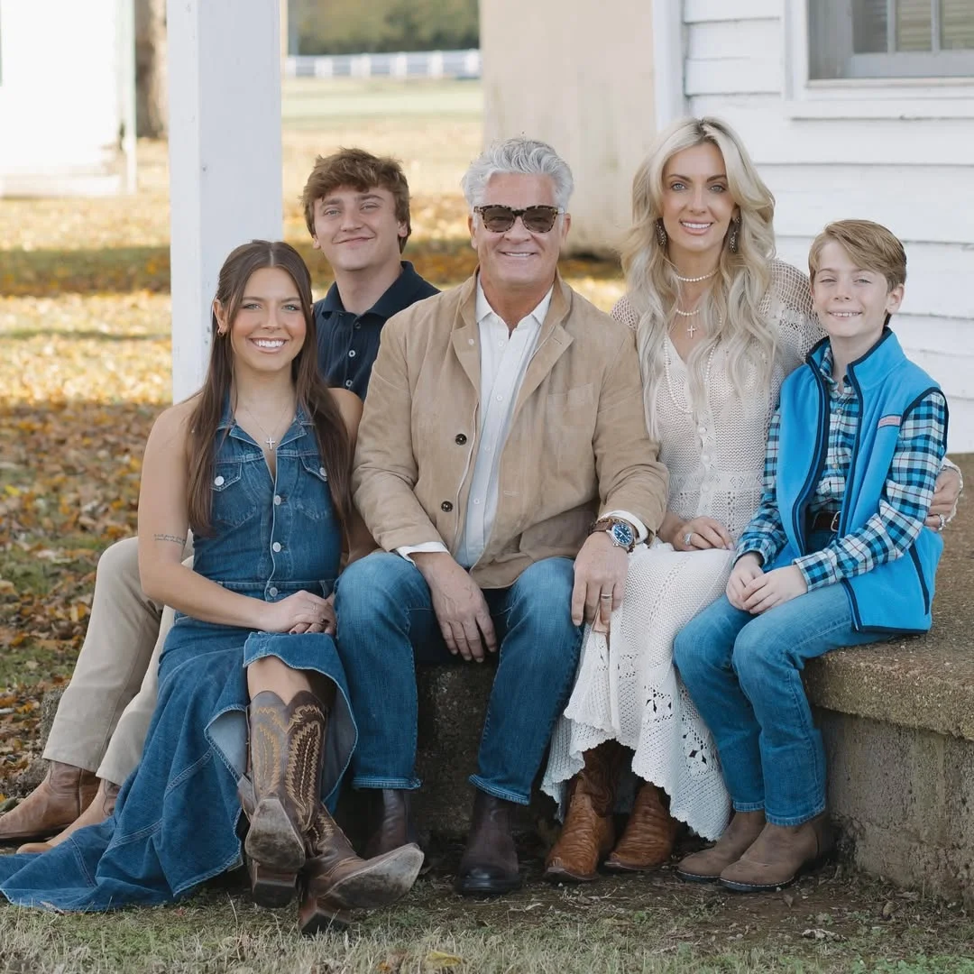 fall family picture outfits 2026 + Blue Denim and Cowboy Boots for a Family Portrait With Personality