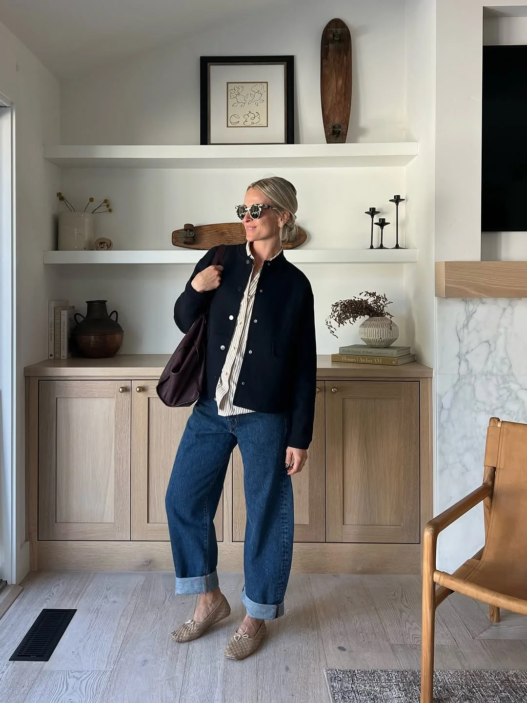 fall fashion for women over 40 Dark Denim With a Quietly Elevated Finish